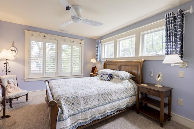 310 Brainard Ave, Cape May Point, NJ 08212 - bedroom with carpet flooring, ceiling fan, and baseboards