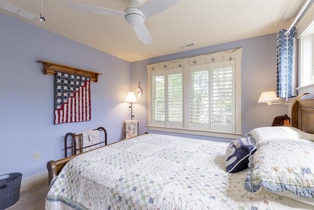 310 Brainard Ave, Cape May Point, NJ 08212 - carpeted bedroom with ceiling fan and baseboards