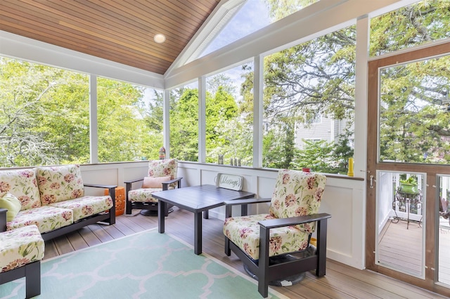 310 Brainard Ave, Cape May Point, NJ 08212 - sunroom / solarium featuring outdoor lounge area and lofted ceiling