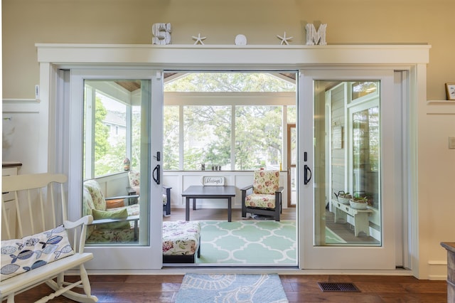 310 Brainard Ave, Cape May Point, NJ 08212 - doorway to outside with wood finished floors