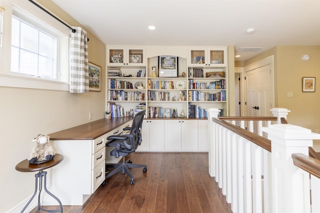 310 Brainard Ave, Cape May Point, NJ 08212 - office space featuring built in study area, dark wood finished floors, and recessed lighting