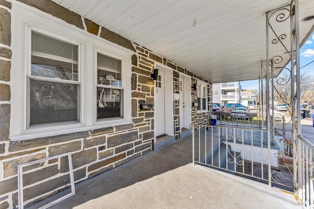 view of patio / terrace with a porch