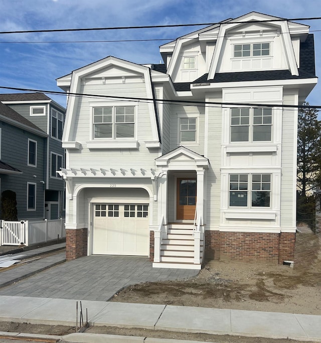 view of front of home featuring a garage