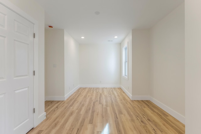 empty room featuring light hardwood / wood-style flooring