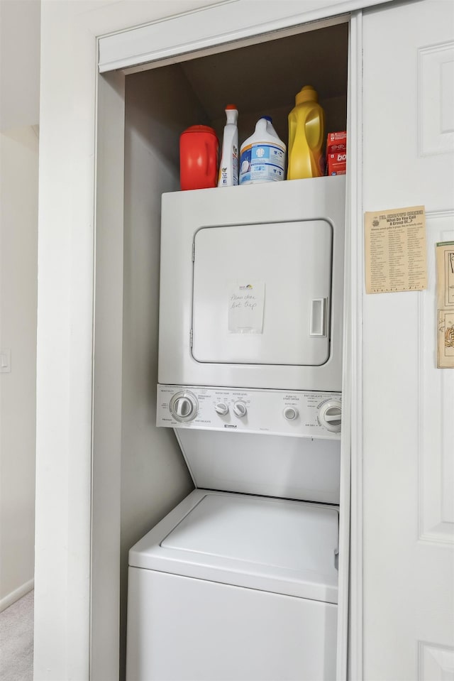 111 Austin Ave Unit 111, Lower Township, NJ 08260 - laundry room featuring estacked washer and dryer