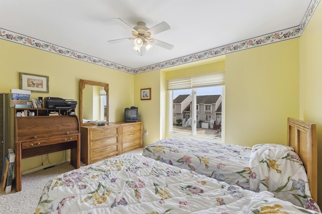 111 Austin Ave Unit 111, Lower Township, NJ 08260 - bedroom featuring carpet flooring, access to outside, and a ceiling fan