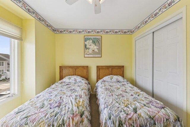 111 Austin Ave Unit 111, Lower Township, NJ 08260 - carpeted bedroom featuring a closet and ceiling fan