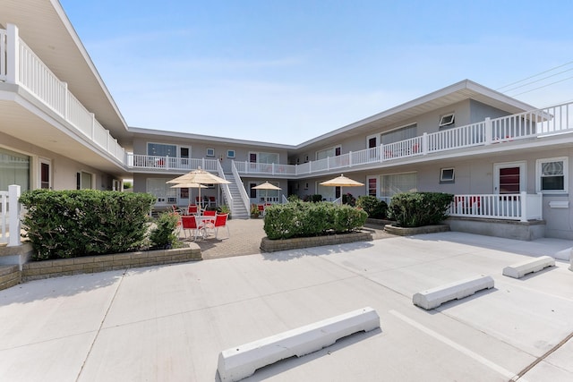 view of community featuring a patio area
