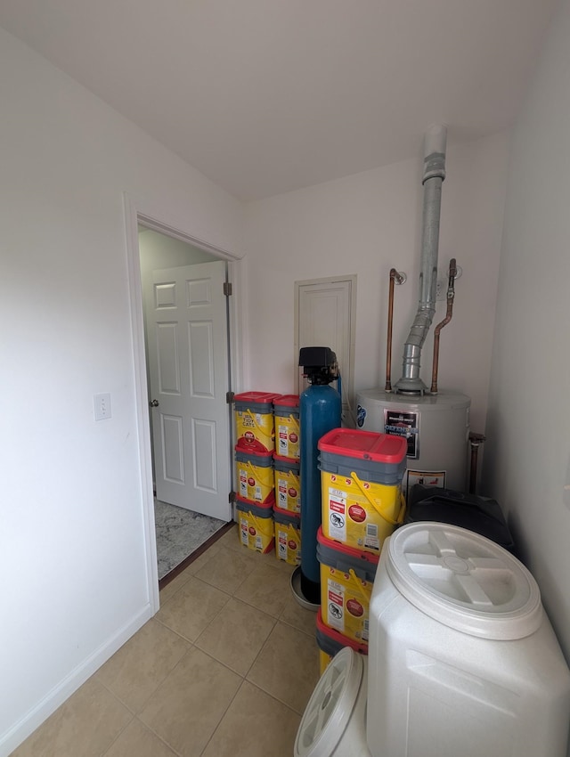 interior space featuring water heater