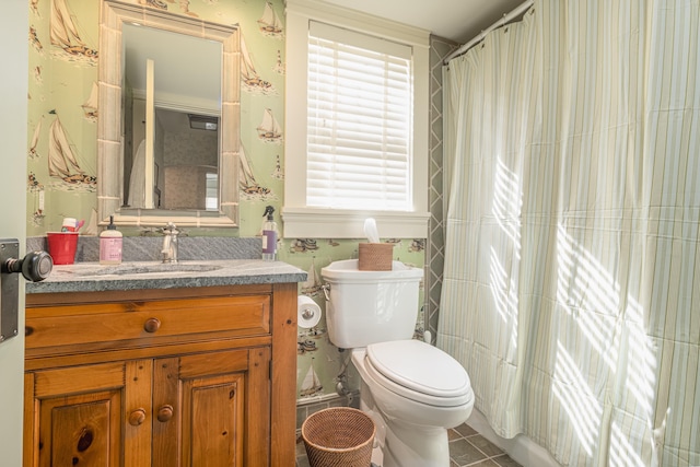 74 W 7th St, Avalon, NJ 08202 - bathroom with vanity and tile patterned flooring