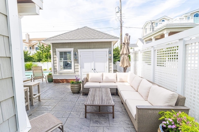 74 W 7th St, Avalon, NJ 08202 - view of patio / terrace featuring outdoor lounge area