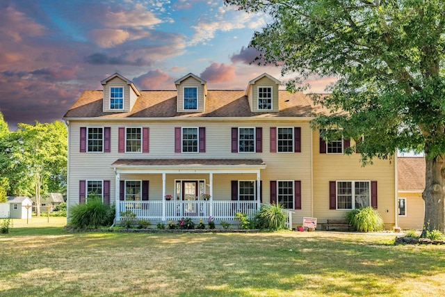 15 4th Ave, Cape May Court House, NJ 08210 - colonial-style house with covered porch and a yard