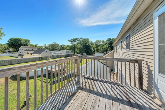 15 4th Ave, Cape May Court House, NJ 08210 - deck with a fenced backyard and a residential view