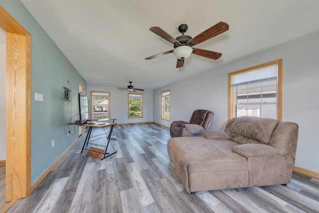15 4th Ave, Cape May Court House, NJ 08210 - living area with wood finished floors and a ceiling fan