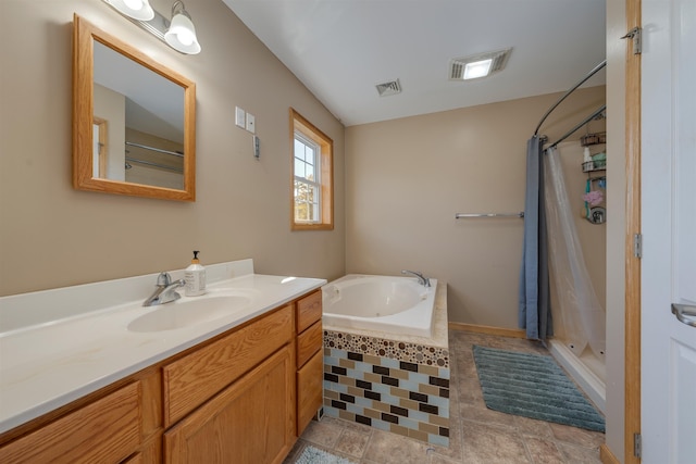 15 4th Ave, Cape May Court House, NJ 08210 - full bathroom with vanity, a garden tub, and a shower with shower curtain