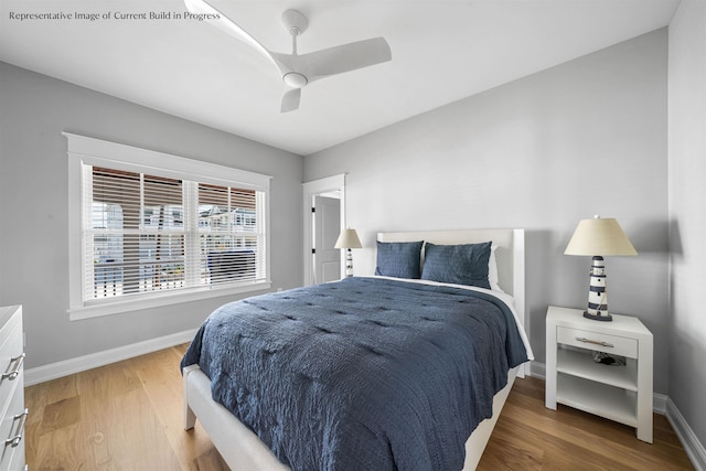 288 86th St, Stone Harbor, NJ 08247 - bedroom featuring wood finished floors and a ceiling fan