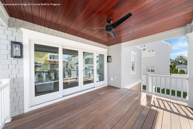 288 86th St, Stone Harbor, NJ 08247 - wooden deck featuring a ceiling fan