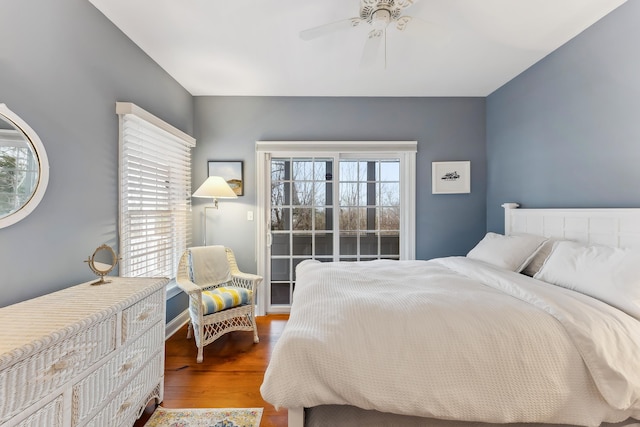 3005 Shore Dr, Cape May Beach, NJ 08251 - bedroom featuring wood finished floors and ceiling fan
