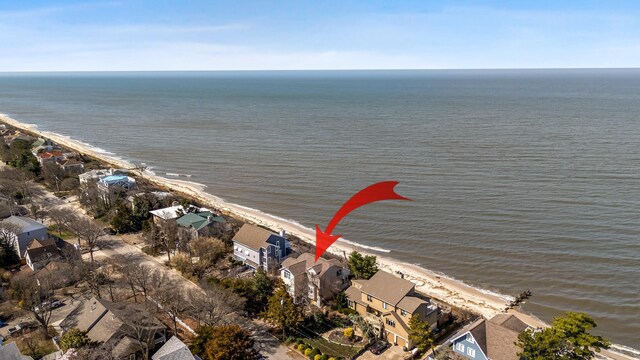 3005 Shore Dr, Cape May Beach, NJ 08251 - drone / aerial view with a beach view and a water view