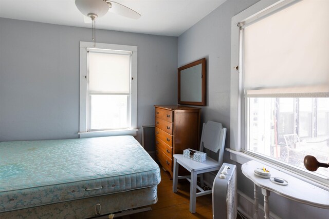 112 E Montgomery Ave, Wildwood, NJ 08260 - bedroom with a ceiling fan and hardwood / wood-style flooring