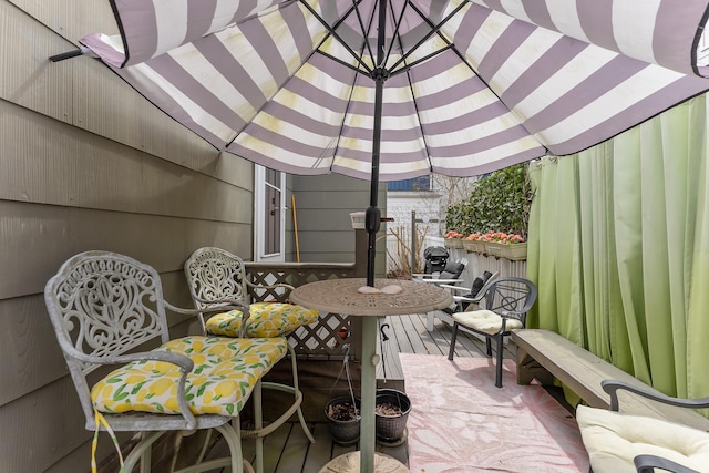 view of patio with a deck