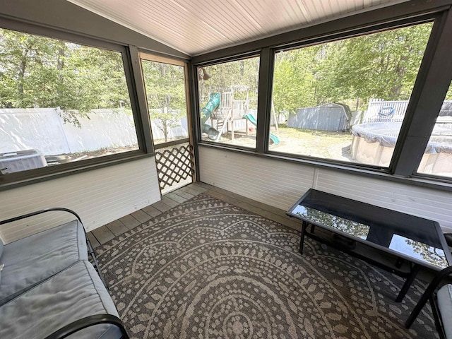 49 Hope Corson Rd, Ocean View, NJ 08230 - sunroom featuring healthy amount of natural light and vaulted ceiling