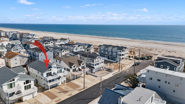 25 81st St W, Unit West, Sea Isle City, NJ 08243 - drone / aerial view featuring a view of the beach and a water view