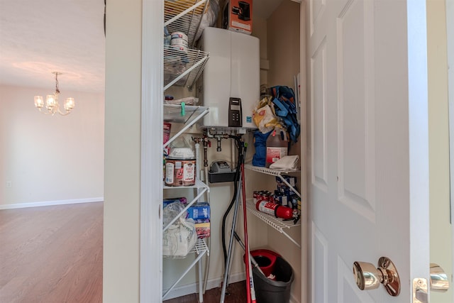 pantry featuring water heater