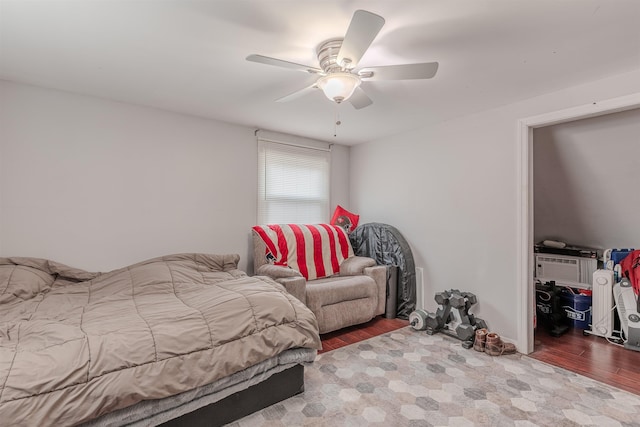 237 Lennox Ave, North Cape May, NJ 08204 - bedroom with wood finished floors and a ceiling fan