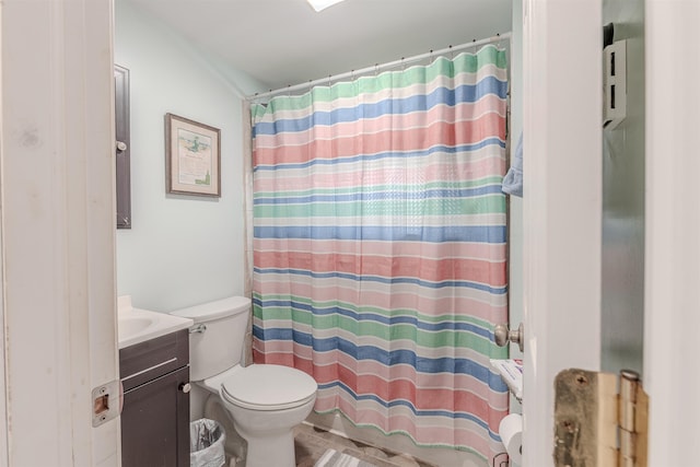 237 Lennox Ave, North Cape May, NJ 08204 - full bathroom with toilet, vanity, and a shower with curtain