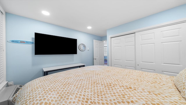 351 96th St Unit 209, Stone Harbor, NJ 08247 - bedroom with a closet and recessed lighting