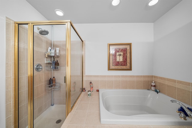 bathroom with independent shower and bath