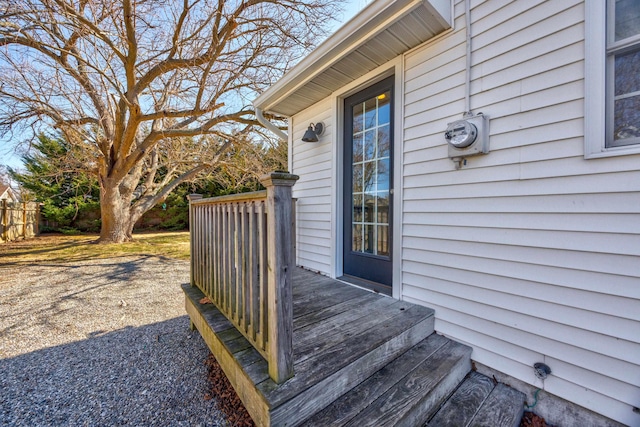 wooden deck with fence