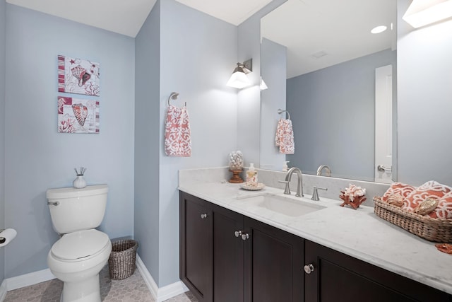 9601 Atlantic Ave Unit 310, Lower Township, NJ 08260 - bathroom featuring toilet, baseboards, vanity, and tile patterned flooring