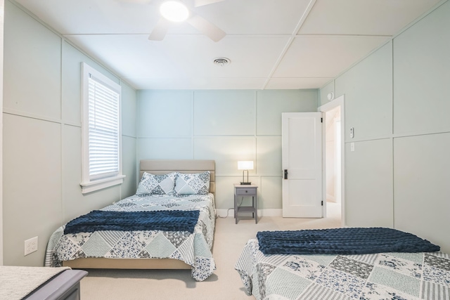 6110 Seaview Ave, Wildwood Crest, NJ 08260 - carpeted bedroom with ceiling fan