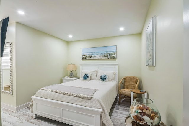 405 Ocean Ave Unit 110, North Wildwood, NJ 08260 - bedroom featuring light wood-type flooring and recessed lighting