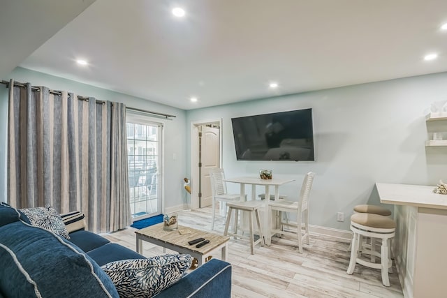 405 Ocean Ave Unit 110, North Wildwood, NJ 08260 - living area with recessed lighting and light wood finished floors
