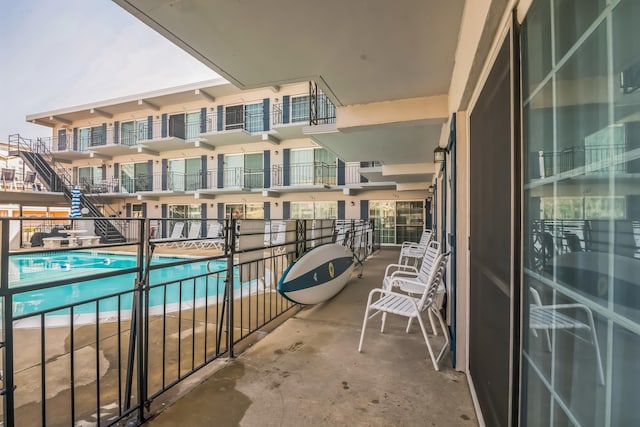 405 Ocean Ave Unit 110, North Wildwood, NJ 08260 - balcony with view of pool
