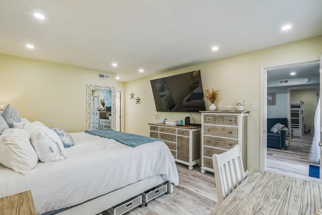 405 Ocean Ave Unit 110, North Wildwood, NJ 08260 - bedroom featuring recessed lighting and light wood-style flooring
