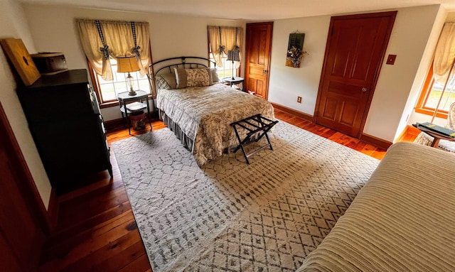 bedroom featuring hardwood / wood-style flooring