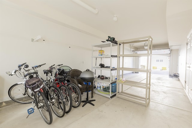 garage with bike storage