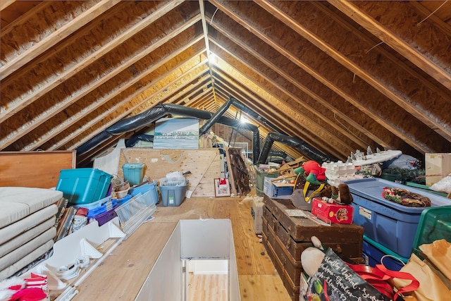 view of attic