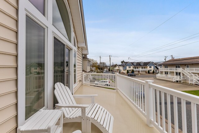 balcony with a residential view