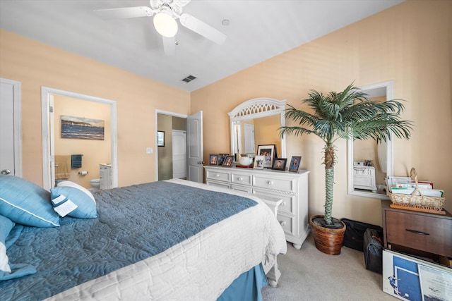 3814 Landis Ave Unit 1, Sea Isle City, NJ 08243 - carpeted bedroom with ceiling fan and ensuite bathroom