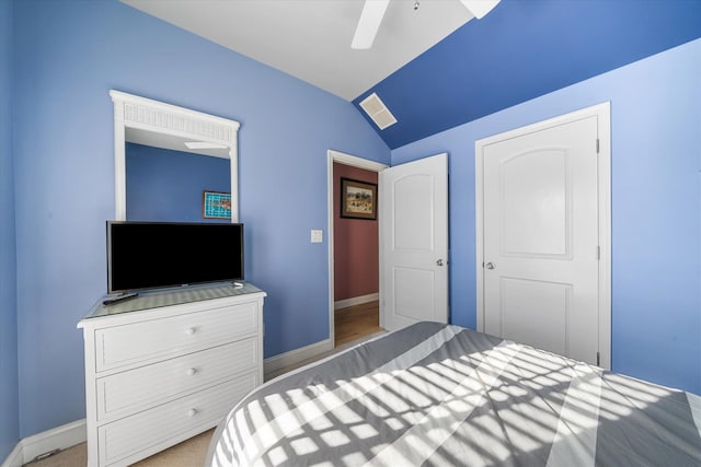3814 Landis Ave Unit 1, Sea Isle City, NJ 08243 - unfurnished bedroom with ceiling fan and lofted ceiling