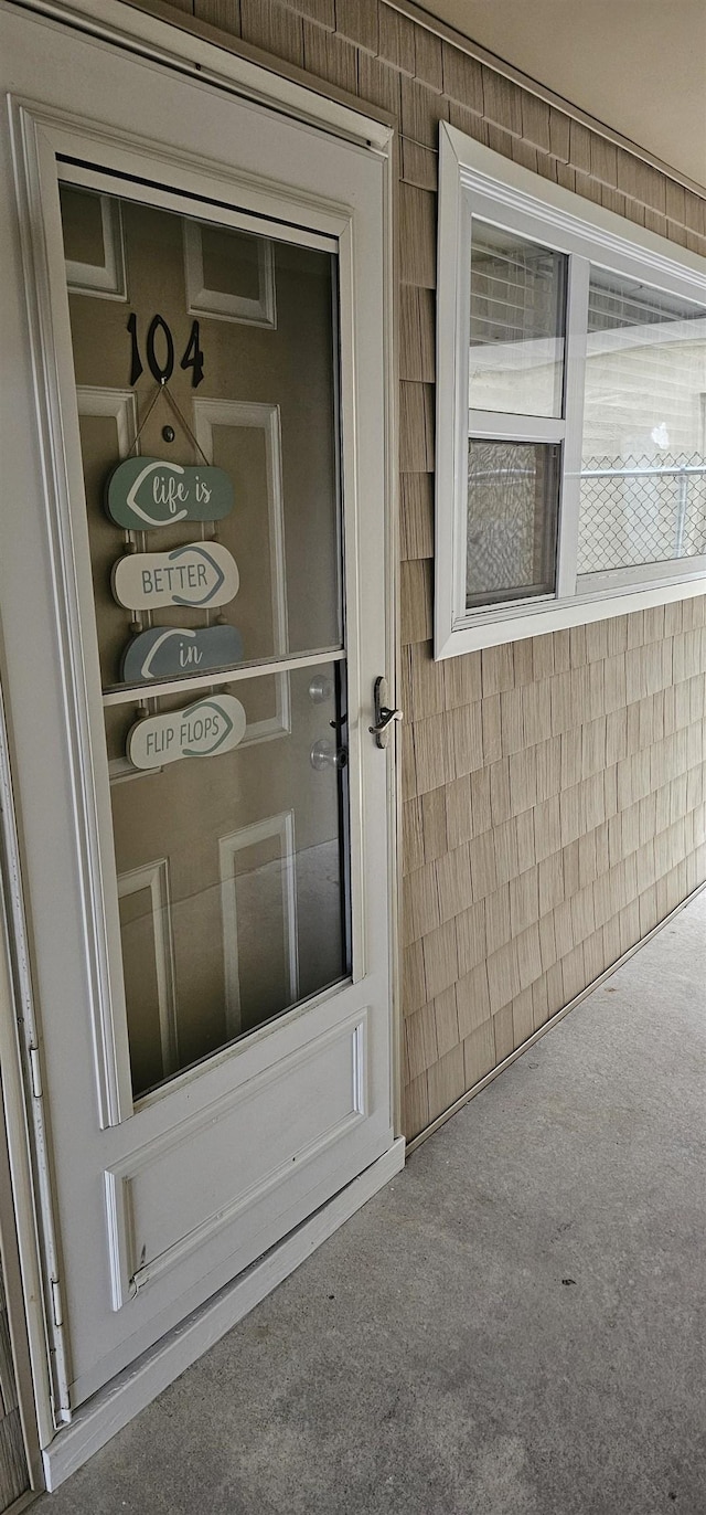 view of doorway to property