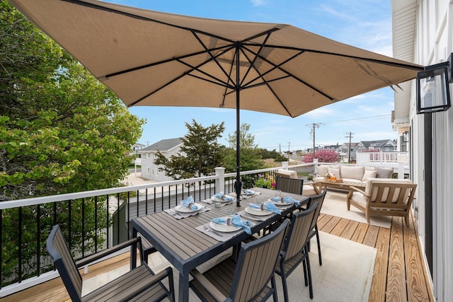 255 117th St Unit 2, Stone Harbor, NJ 08247 - wooden terrace featuring outdoor lounge area and outdoor dining space