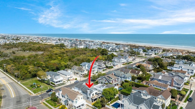 255 117th St Unit 2, Stone Harbor, NJ 08247 - drone / aerial view featuring a water view and a residential view