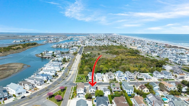 255 117th St Unit 2, Stone Harbor, NJ 08247 - birds eye view of property with a water view and a residential view