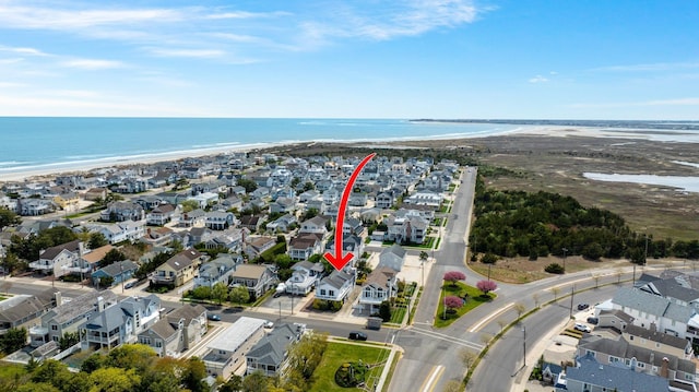 255 117th St Unit 2, Stone Harbor, NJ 08247 - aerial view with a water view, a residential view, and a view of the beach
